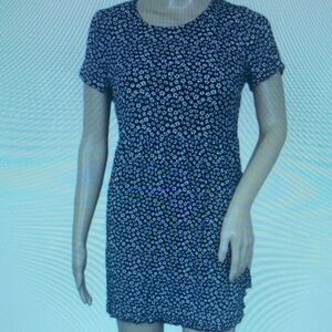 Floral Black and White Dress